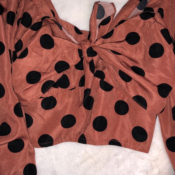 Polka Dot Puff Sleeve Top - Picture 2 of 4